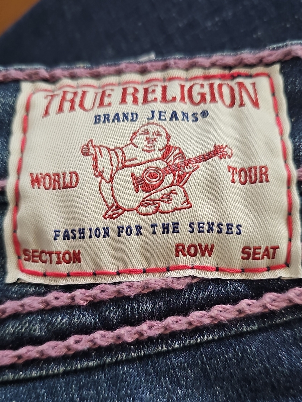 NWT True Religion Becca Bootcut Flap Rope Stitch Jeans Jazz Lounge Size 27 - Picture 5 of 6